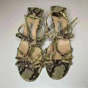 Jimmy Choo Snakeskin Leather Wedge Sandal